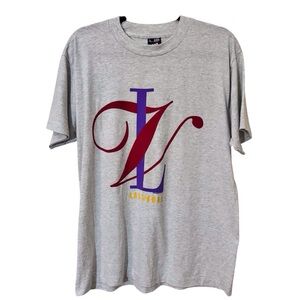 Vintage 1995 Fruit Of The Loom Large Gray Single Stitch Las Vegas Graphic Tee